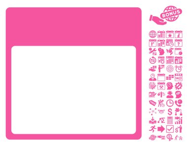 Takvim sayfası şablon düz vektör simgesi Bonus ile