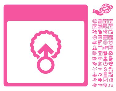 Hücre penetrasyon takvim sayfa düz vektör simgesi Bonus ile