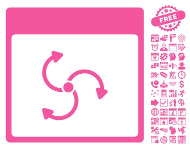 Siklon takvim sayfa düz vektör simge Bonus ile