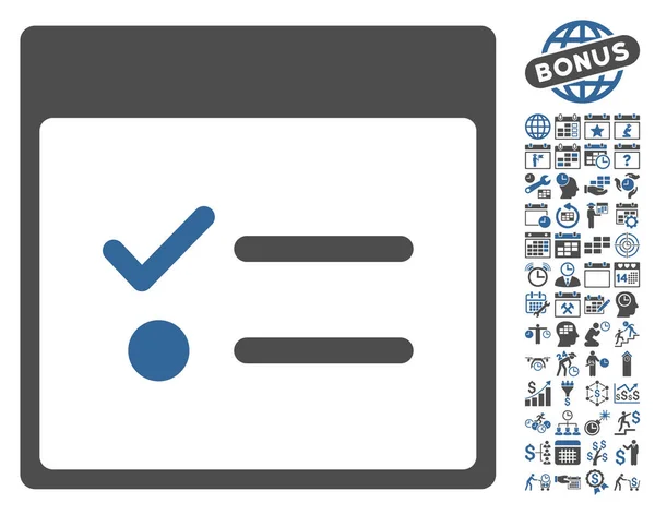 Todo Itens Página de Calendário Ícone de Vetor Plano com Bônus —  Vetores de Stock