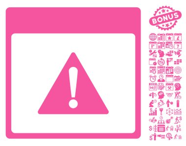 Hata takvim sayfa düz vektör simgesi Bonus ile