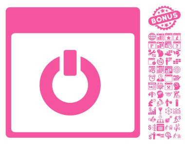 Takvim sayfası düz vektör simge Bonus ile geçiş