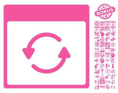 Update takvim sayfa düz vektör simgesi Bonus ile