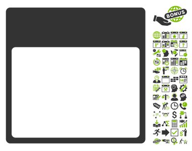 Takvim sayfası şablon düz vektör simgesi Bonus ile