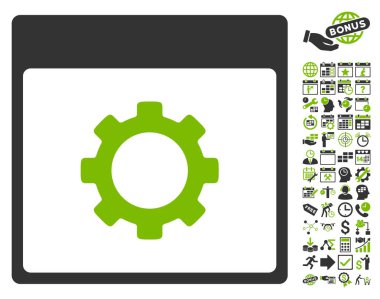 Vites seçenekleri sayfa düz vektör simge Bonus ile takvim