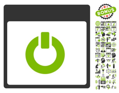 Takvim sayfası düz vektör simge Bonus ile geçiş