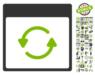 Update takvim sayfa düz vektör simgesi Bonus ile