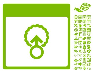 Hücre penetrasyon takvim sayfa düz vektör simgesi Bonus ile