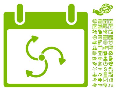 Siklon takvim gün düz vektör simge Bonus ile