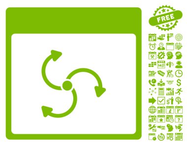 Siklon takvim sayfa düz vektör simge Bonus ile