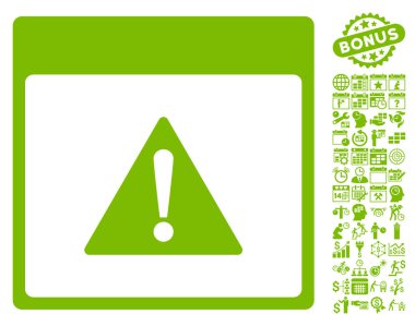 Hata takvim sayfa düz vektör simgesi Bonus ile