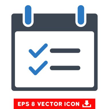 Öğeleri takvim gün vektör Eps simgesini kontrol