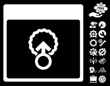 Hücre penetrasyon takvim sayfası vektör simgesi Bonus ile