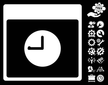 Saat takvim sayfası vektör simgesi Bonus ile