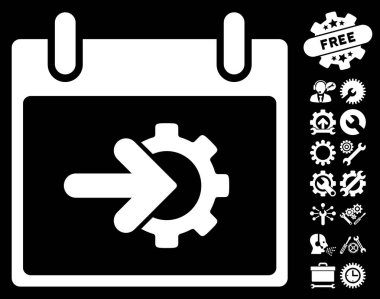 COG Tümleştirme takvim gün vektör simge Bonus ile