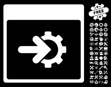 COG Tümleştirme takvim sayfası vektör simge Bonus ile