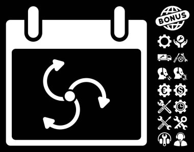 Siklon takvim gün vektör simge Bonus ile