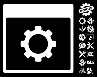 Vites seçenekleri ile Bonus sayfa vektör simge takvim