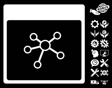 Bağlantılar sayfası vektör simge Bonus ile takvim