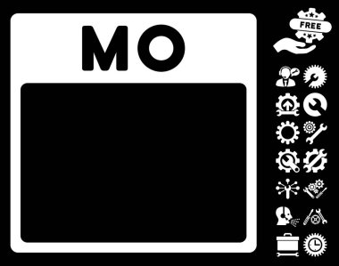 Pazartesi Bonus ile sayfa vektör simge takvim