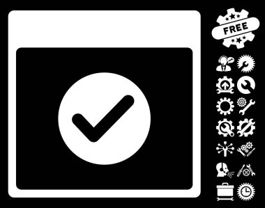 Ok takvim gün vektör simge Bonus ile