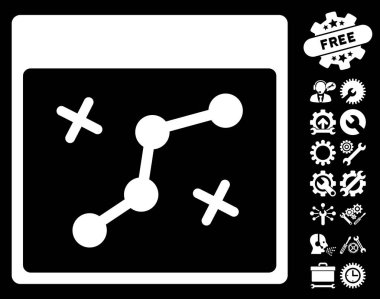 Yol puan Bonus ile sayfa vektör simge takvim