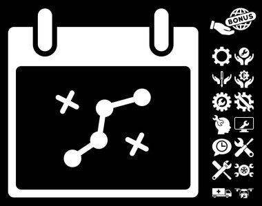 Yol puan Bonus ile gün vektör simge takvim