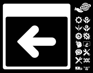 Önceki takvim günü vektör simge Bonus ile