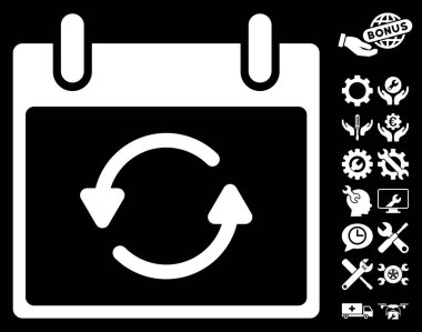 Takvim gün vektör simge Bonus ile yenileme