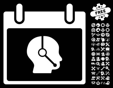 Telefonla satış operatör takvim gün vektör simge Bonus ile