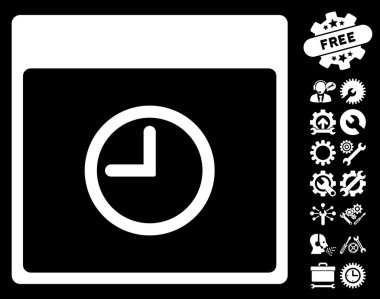 Saat takvim sayfası vektör simge Bonus ile