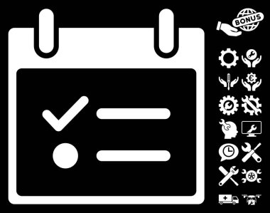 Yapılacaklar listesi takvim gün vektör simge Bonus ile