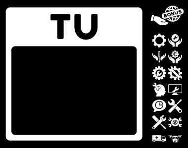 Salı Bonus ile sayfa vektör simge takvim