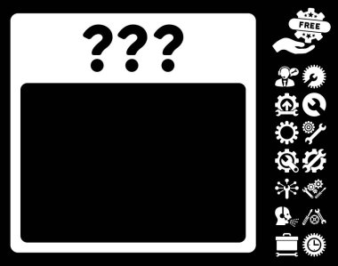 Bonus ile bilinmeyen takvim sayfası vektör simgesi