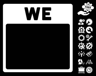 Çarşamba ile Bonus sayfa vektör simge takvim