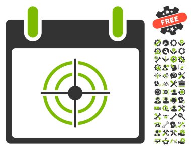 Bullseye takvim gün vektör simge Bonus ile