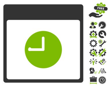 Saat takvim sayfası vektör simgesi Bonus ile