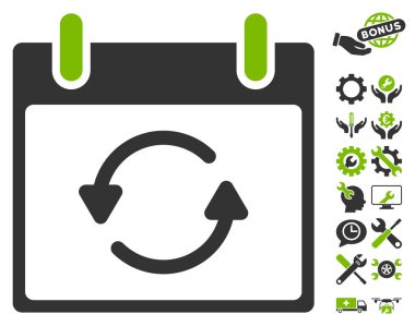 Takvim gün vektör simge Bonus ile yenileme