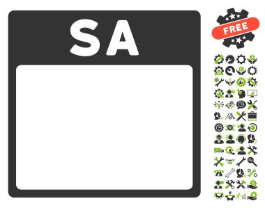 Cumartesi Bonus ile sayfa vektör simge takvim