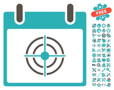 Bullseye takvim gün vektör simge Bonus ile