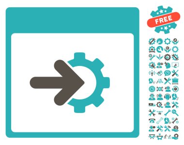 COG Tümleştirme takvim sayfası vektör simge Bonus ile