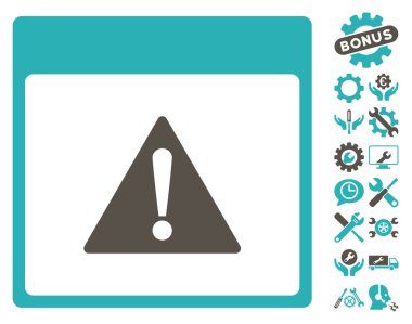 Hata takvim sayfası vektör simgesi Bonus ile