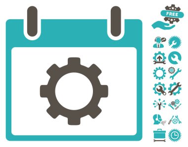 Vites seçenekleri takvim gün vektör simgesi Bonus ile