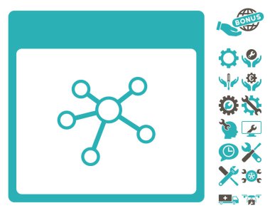 Bağlantılar sayfası vektör simge Bonus ile takvim