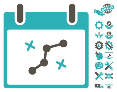 Yol puan Bonus ile gün vektör simge takvim