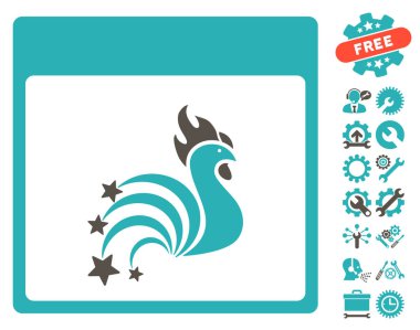 Horoz Fireworks ile Bonus sayfa vektör simge takvim