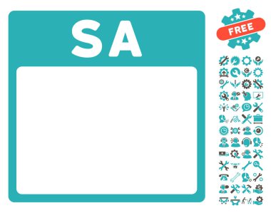 Cumartesi Bonus ile sayfa vektör simge takvim