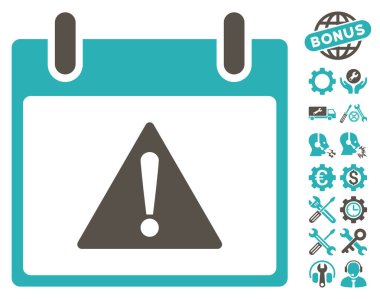 Uyarı takvim gün vektör simgesi Bonus ile