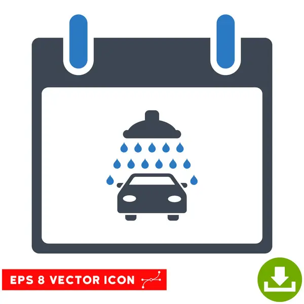 Auto Dusche Kalender Tag Vektor eps Symbol — Stockvektor