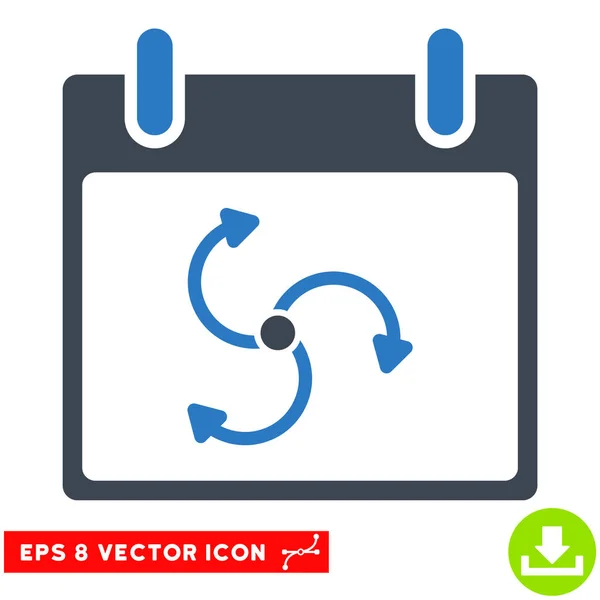 Cyclone Calendar Day Vector Eps Icon — Stock Vector